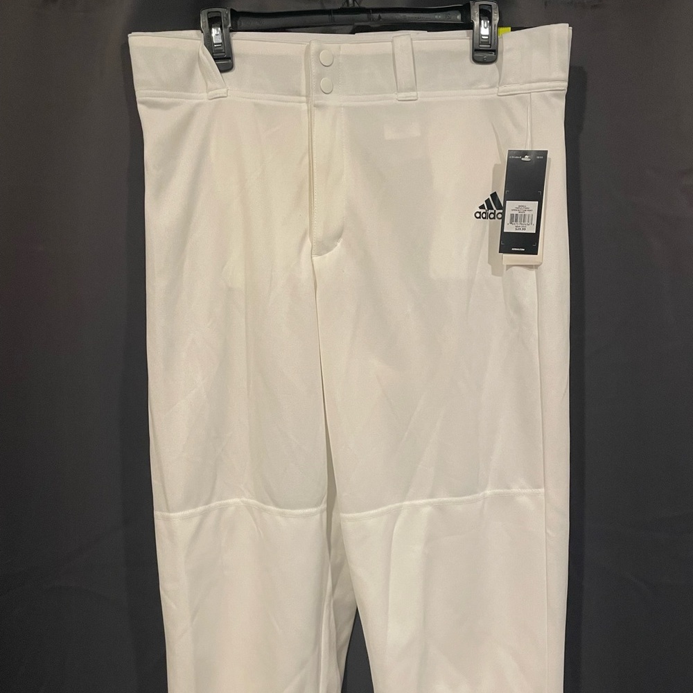 White Adidas Baseball Pants. NWT SIZE LARGE
